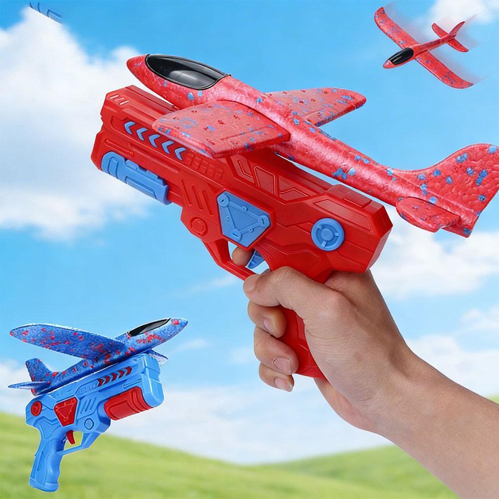 Catapult Launcher Toy - Светящийся пенопластовый самолет-катапульта 10М, игрушечный пистолет-катапульта